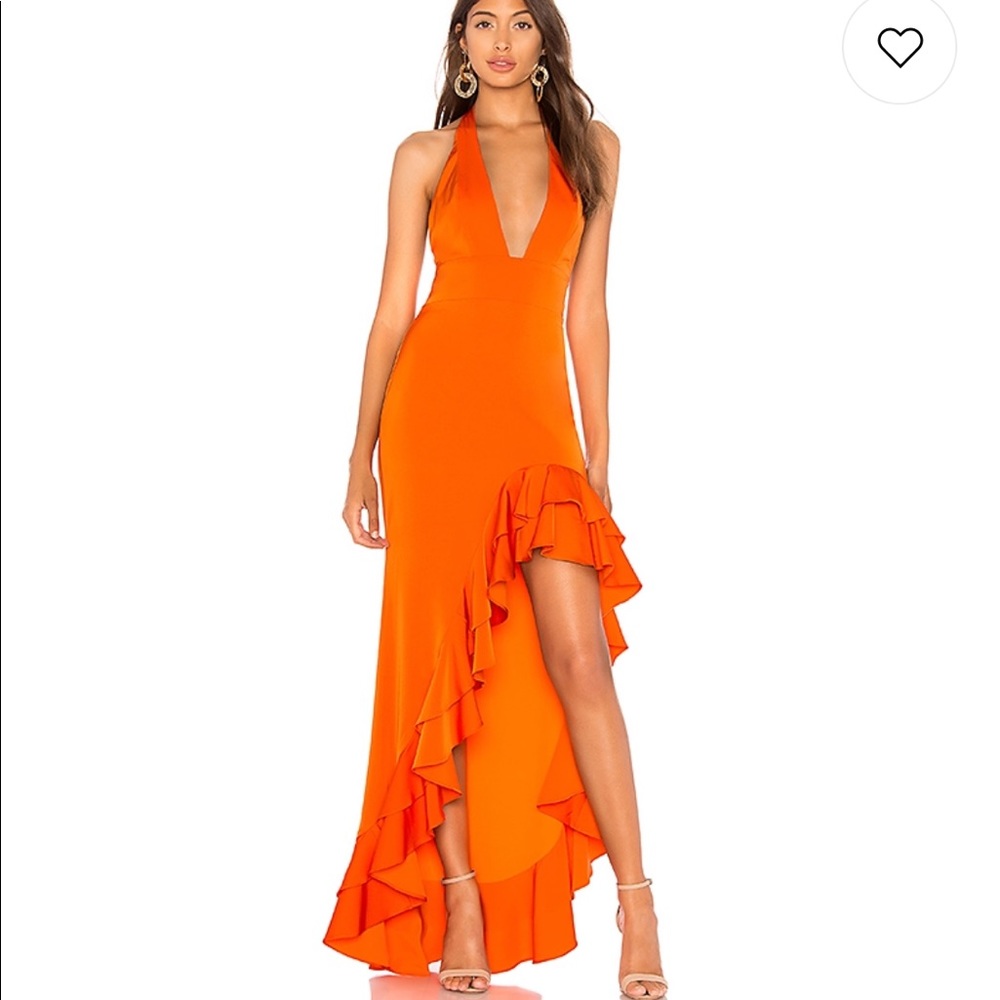 LOVERS + FRIENDS fama gown poppy orange